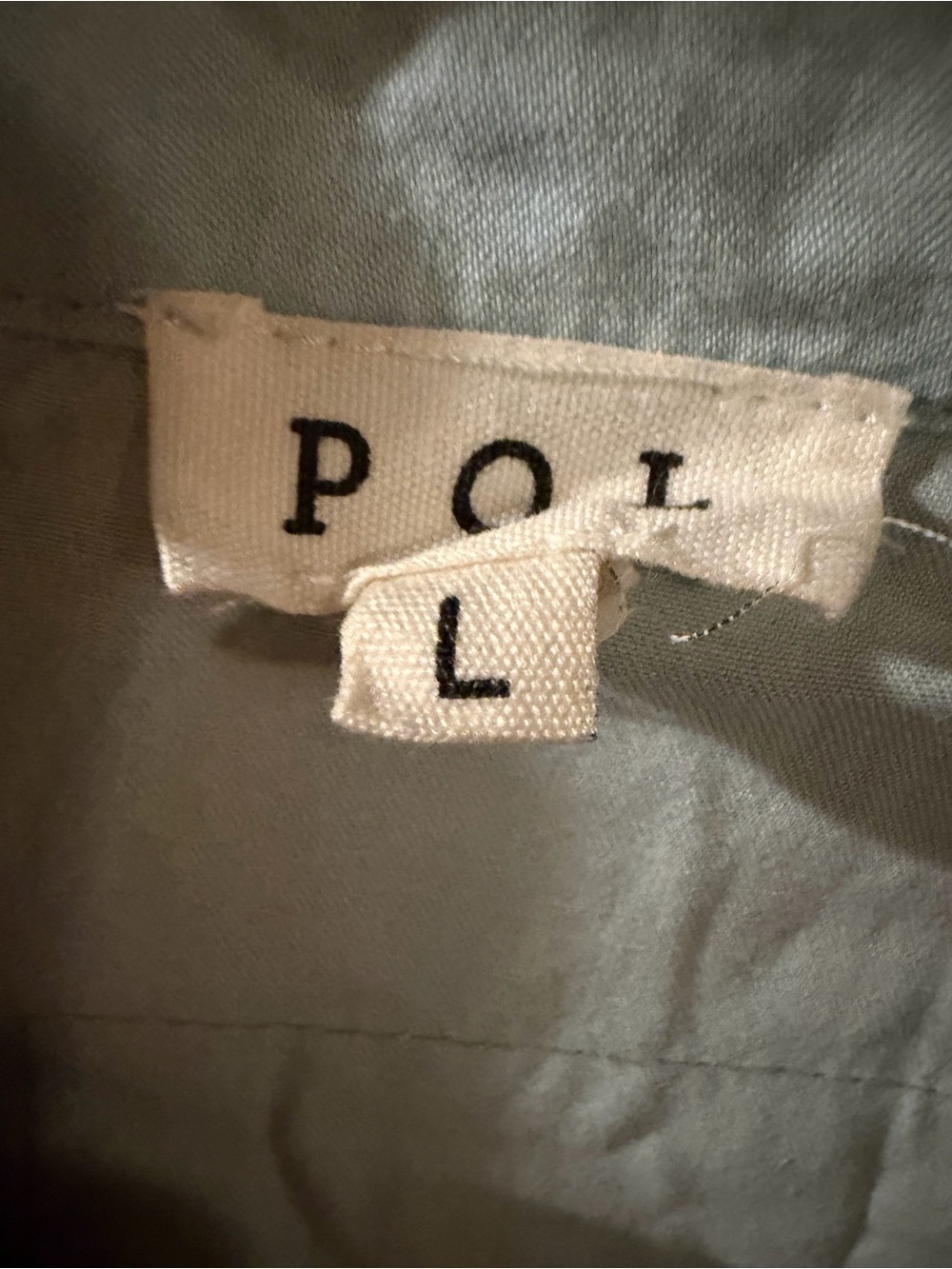 POL Light Blue Shirt Label Detail - Picture 4 of 6